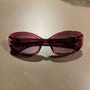 GUESS Burgundy Oval Sunglasses